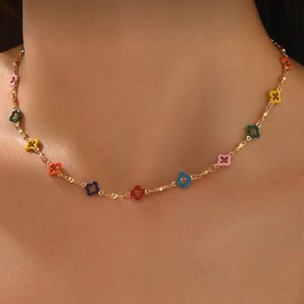 Multicolor Flower Necklace #2251